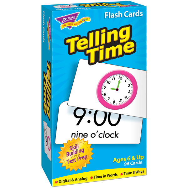 Trend Enterprises Telling Time Skill Drill Flash Cards T53108